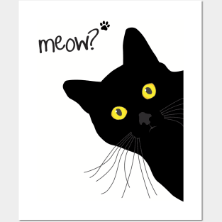 Meow! - Black Cat Posters and Art